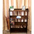 **RS17** A dark Oak bookcase with three shelves, stunning in a study or living room or office!!