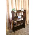 **RS17** A dark Oak bookcase with three shelves, stunning in a study or living room or office!!