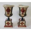 2 fabulous large Royal Vienna styled porcelain mantle vases. Stunning in your home/office/reception!