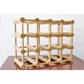 Wonderful and practical table-top wooden wine racks with space for 12 wine bottles - Only 7 left!!!