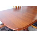 **RS17** Amazing vintage solid Teak extendable dining room table with four upholstered chairs
