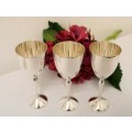 **RS17** Three beautiful silver plated goblets in stunning condition. One price for all