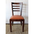15x fantastic & solidly made light stained solid Indonesian teak dining chairs; price per chair