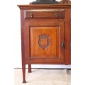 An extremely rare antique (c1930's) wind-up gramophone cabinet with a working gramophone