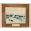 **RS17** A framed and signed Hugh Brandon Cox (1917-2003)  water colour print "The old water mill"