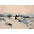 **RS17** A framed and signed Hugh Brandon Cox (1917-2003)  water colour print "The old water mill"
