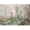 **RS17** A wonderful framed behind glass vintage Maurice Legendre "Pont Alexandre III" print.