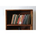 **RS17** Wonderful dark wood bookcase w three shelves - ample space for books or even collectables!