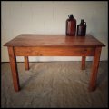 A lovely wooden dining/ work table with a simple design - perfect to re-paint or shabby chic