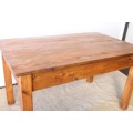 A lovely wooden dining/ work table with a simple design - perfect to re-paint or shabby chic