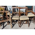 Assorted occasional/ dining chairs - perfect 4 restoration - includes carved Edwardian chairs & more