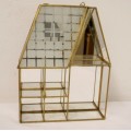 **TS17** A very charming brass and glass (house) printers tray, perfect for miniature ornaments!