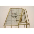 **TS17** A very charming brass and glass (house) printers tray, perfect for miniature ornaments!