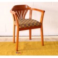 **RS17** Awesome original "Woodlam" bentwood Sheraton style occasional chair w/ upholstered seat