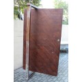 A stunning large 119cm x 202.5cm solid Sapele Wood diagonal pivot slatted front door-Lifespace Sale