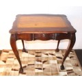 A beautiful tall (91cm) antique solid stink-wood & yellow-wood ball and claw hall table w/ a drawer