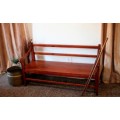 A wonderful well-made, sturdy vintage three seater  wood bench - perfect  in a lapa/ patio!