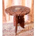 A superb vintage Indian hand carved side table with inlay work in wonderful condition-Lifespace Sale