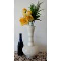 A beautiful, heavy white marble resin like vase in good condition, Lifespace Sale