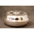 A beautiful Seranco grape pattern silver plated & lidded vegetable table bowl!