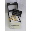 A classy original Frederick Stein "Excellence Diamond" gold plated gents wrist watch in its box