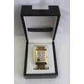 A classy original Frederick Stein "Excellence Diamond" gold plated gents wrist watch in its box