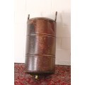 A scarce vintage/ antique? solid copper 150l geyser cylinder;  perfect for a stiller/ fireplace etc