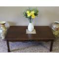 A large beautiful centre coffee table with stunning carved legs and sides. Lifespace Sale