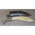 An amazing (37cm) antique authentic Nepalese Ghurkha Kukri machete with a sheath. Awesome!!!