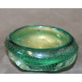 A beautiful controlled bubble glass Murano Italy hand blown ashtray. Gorgeous on a table!!