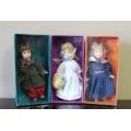A gorgeous collection of 3 De Agostini porcelain dolls, no:18, 23, 25. collectible -Lifespace Sale