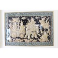 A large  vintage Thai Kalaga tapestry, embroided applique sequined framed picture. Lifespace Sale