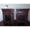 An awesome pair of larger Teak pedestal cabinets with a drawer and cupboard, stunning!!!