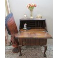 A vintage ball and claw writing bureau w/ two large drawers & pigeon holes. Lifespace Sale