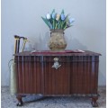 A  large solidly built "Kenbow" Imbuia trousseau kist with brass embellishments-Lifespace Sale