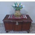 A  large solidly built "Kenbow" Imbuia trousseau kist with brass embellishments-Lifespace Sale