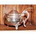 An gorgeous Seranco EPNS lidded soup tureen with large ladle, gorgeous!