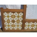 A wonderful vintage tiled wash stand top with place for mirror. Great restoration project!