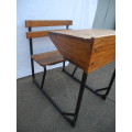 A wonderful vintage old school single desk. Great to redo to match decor!!