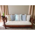 A fabulous, vintage Imbuia 3 seater couch/bench - perfect in a lapa/patio-Lifespace Sale