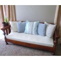 A fabulous, vintage Imbuia 3 seater couch/bench - perfect in a lapa/patio-Lifespace Sale