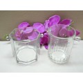 Two glass ice buckets- ideal for a drinks tray or trolley-Lifespace Sale