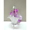 A stunning vintage glass basket perfect for display-Lifespace Sale
