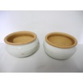 Two lovely and stylish ceramic pot plant holder-Lifespace Sale