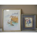 Two pretty colourful pictures in frames. Lovely in all rooms!!! Lifespace Sale