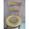 Two stunning vintage carved bentwood occasional/ kitchen chairs.
