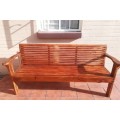 A fantastic well-made, sturdy vintage wood bench - perfect  in a lapa/ patio!Xmas sale