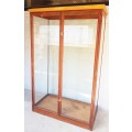 An incredible antique glass wardrobe/ cabinet with a clothes railing and beautiful fittings
