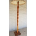 An exquisite vintage Bali twist floor standing lamp with a shade