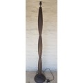 A lovely vintage wood floor standing lamp